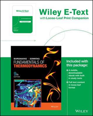 Download Fundamentals of Thermodynamics, Loose-Leaf Print Companion - Claus Borgnakke file in PDF